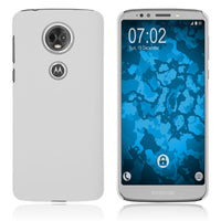 Hardcase für Motorola Moto E5 Plus gummiert weiﬂ