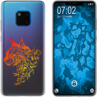 Mate 20 Pro Silikon-Hülle Floral Katze M2-2 Case