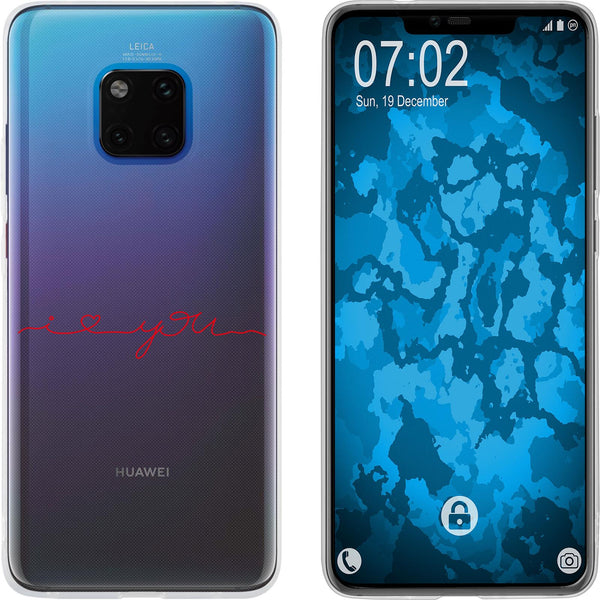 Mate 20 Pro Silikon-Hülle in Love Wörter M2 Case