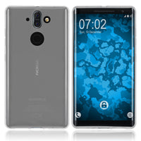 PhoneNatic Case kompatibel mit  Nokia 8 Sirocco - Crystal Clear Silikon Hülle transparent Cover