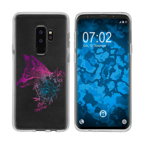 Galaxy S9 Plus Silikon-Hülle Floral Fuchs M1-6 Case