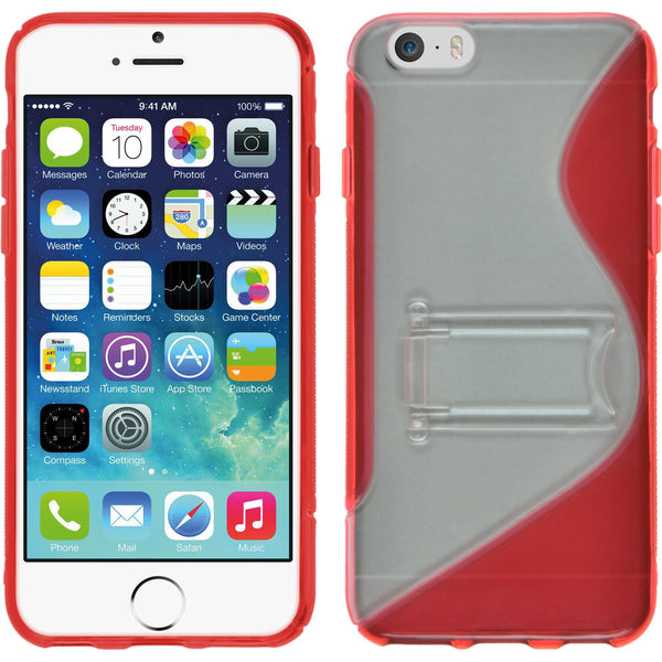 PhoneNatic Case kompatibel mit Apple iPhone 6s / 6 - rot Silikon Hülle