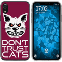 iPhone Xr Silikon-Hülle Crazy Animals Katze M1 Case