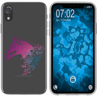 iPhone Xr Silikon-Hülle Floral Pferd M5-6 Case