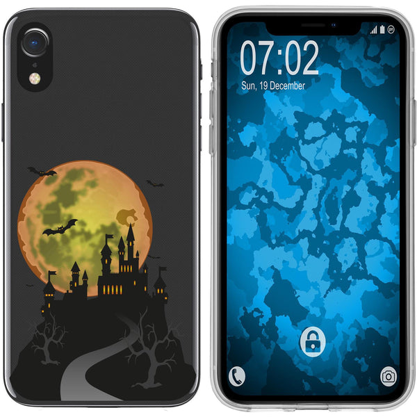 iPhone Xr Silikon-Hülle Herbst Spukschloss M4 Case