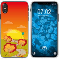 iPhone Xs Max Silikon-Hülle Herbst Drache/Kite M2 Case