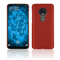 Hardcase für Motorola Moto G7 Plus gummiert rot