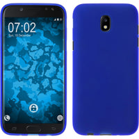 PhoneNatic Case kompatibel mit Samsung Galaxy J5 2017 - blau Silikon Hülle matt + 2 Schutzfolien