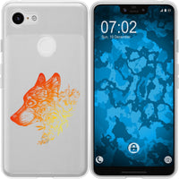 Pixel 3 XL Silikon-Hülle Floral Wolf M3-2 Case