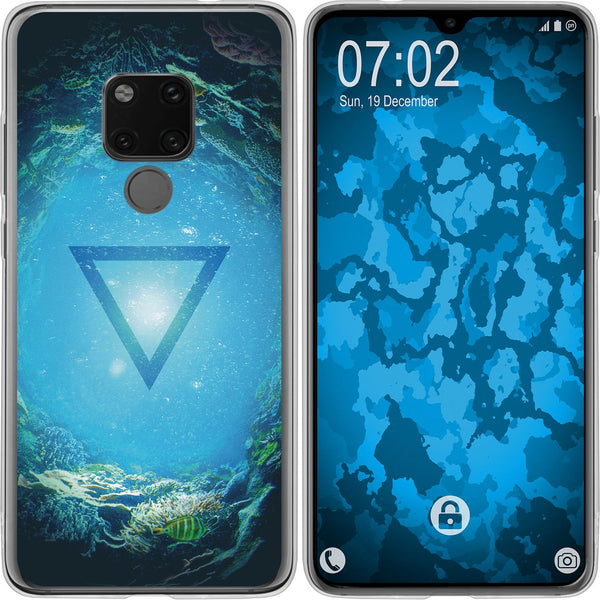 Mate 20 Silikon-Hülle Element Wasser M4 Case