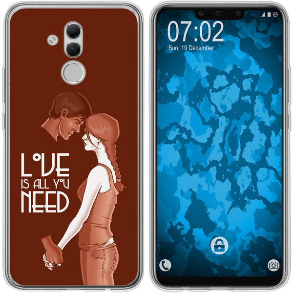 Mate 20 Lite Silikon-Hülle in Love Beziehung M3 Case