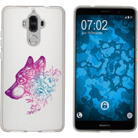 Mate 9 Silikon-Hülle Floral Wolf M3-6 Case