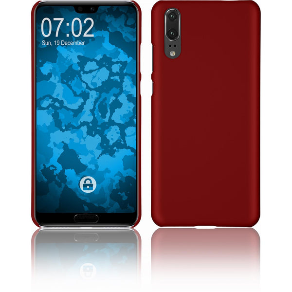 Hardcase für Huawei P20 gummiert rot