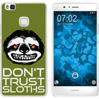 P9 Lite Silikon-Hülle Crazy Animals Faultier M3 Case