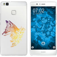 P9 Lite Silikon-Hülle Floral Fuchs M1-3 Case