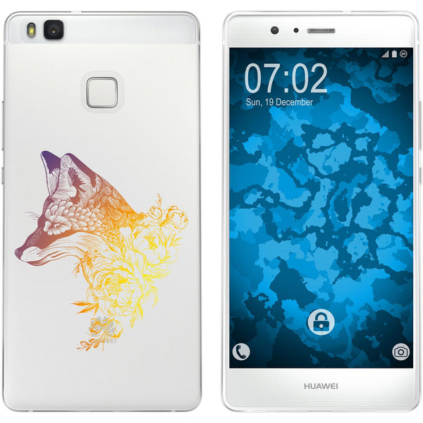 P9 Lite Silikon-Hülle Floral Fuchs M1-3 Case