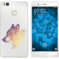 P9 Lite Silikon-Hülle Floral Wolf M3-3 Case