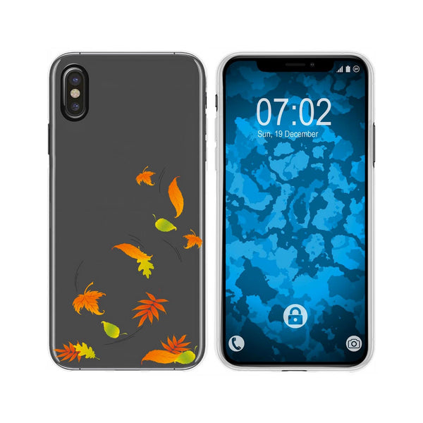 iPhone Xs Max Silikon-Hülle Herbst Blätter/Leaves M1 Case