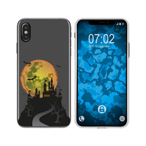 iPhone Xs Max Silikon-Hülle Herbst Spukschloss M4 Case