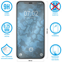 1x Glas-Folie klar full-screen curved für Apple iPhone 12 / 12 Pro - Panzerglas für iPhone 12 / 12 Pro