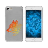 iPhone 7 / 8 / SE 2020 Silikon-Hülle Floral Wolf M3-2 Case