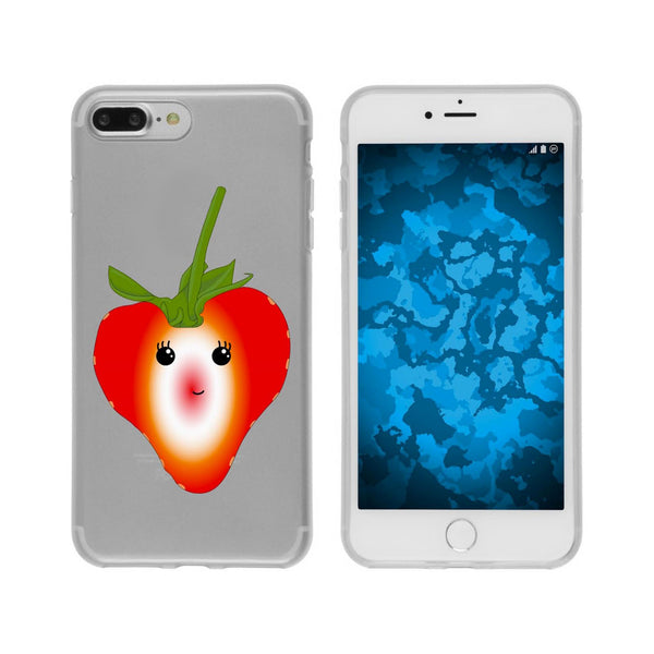 iPhone 7 Plus / 8 Plus Silikon-Hülle Sommer Erdbeere M4 Case