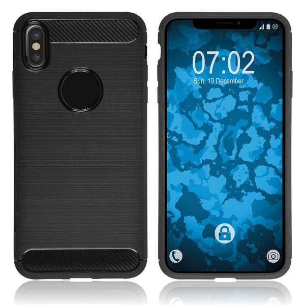 PhoneNatic Case kompatibel mit Apple iPhone Xs Max - schwarz Silikon Hülle Ultimate Cover