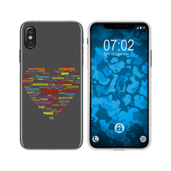 iPhone Xs Max Silikon-Hülle pride Herz M5 Case