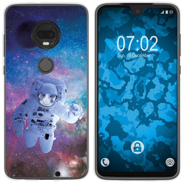 Moto G7 Plus Silikon-Hülle Space Catronaut M5 Case