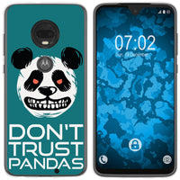 Moto G7 Silikon-Hülle Crazy Animals Panda M2 Case