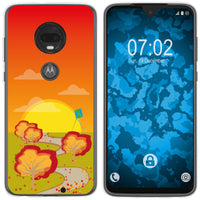 Moto G7 Silikon-Hülle Herbst Drache/Kite M2 Case