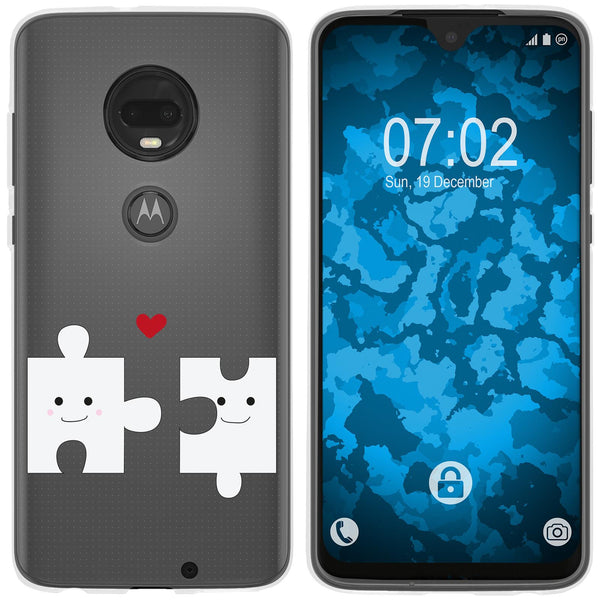 Moto G7 Silikon-Hülle in Love Herz M1 Case