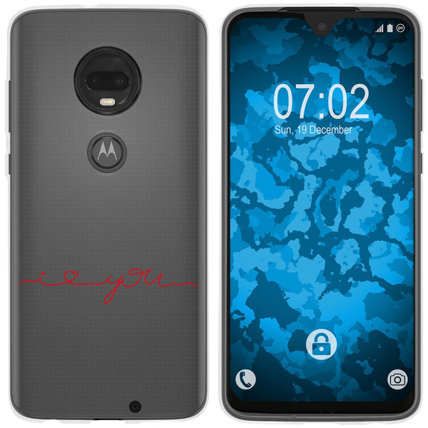 Moto G7 Plus Silikon-Hülle in Love Wörter M2 Case