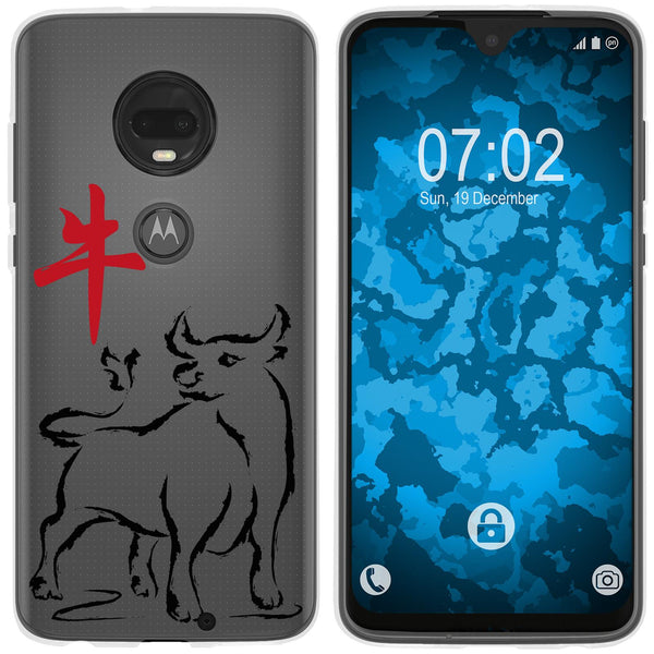 Moto G7 Plus Silikon-Hülle Tierkreis Chinesisch M2 Case