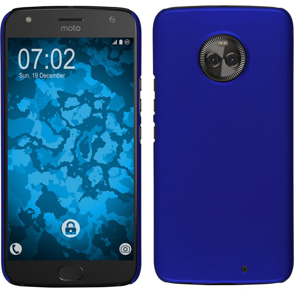 Hardcase für Lenovo Moto X4 gummiert blau