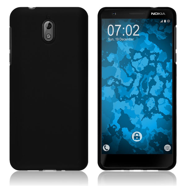 PhoneNatic Case kompatibel mit  Nokia 3.1 - schwarz Silikon Hülle matt Cover