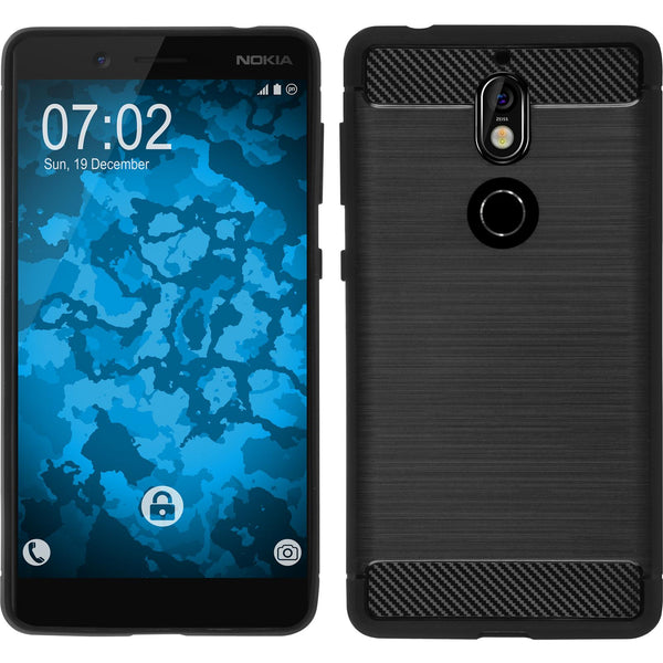 PhoneNatic Case kompatibel mit  Nokia 7 - schwarz Silikon Hülle Ultimate Cover