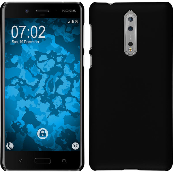 Hardcase für  Nokia 8 gummiert schwarz