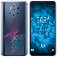 Nokia 9 PureView Silikon-Hülle Floral Hirsch M7-6 Case