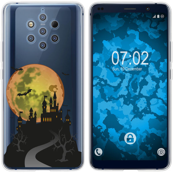 Nokia 9 PureView Silikon-Hülle Herbst Spukschloss M4 Case