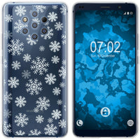 Nokia 9 PureView Silikon-Hülle X Mas Weihnachten Schneeflock