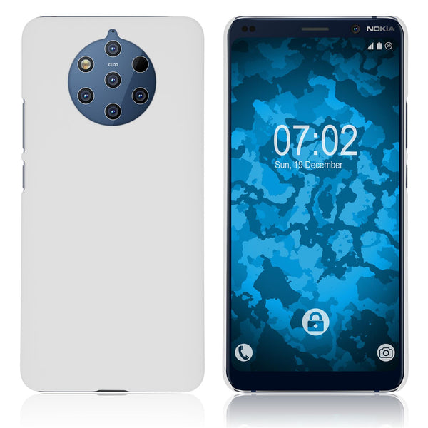 Hardcase für  Nokia 9 PureView gummiert weiﬂ