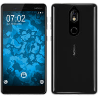 PhoneNatic Case kompatibel mit  Nokia 7 - Crystal Clear Silikon Hülle transparent Cover