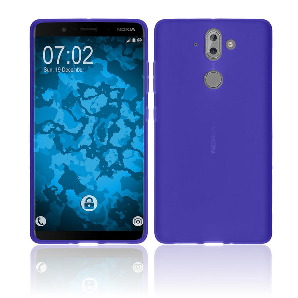 PhoneNatic Case kompatibel mit  Nokia 9 - lila Silikon Hülle matt Cover