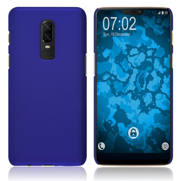 Hardcase für  OnePlus 6 gummiert blau