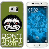 Galaxy S6 Edge Silikon-Hülle Crazy Animals Faultier M3 Case