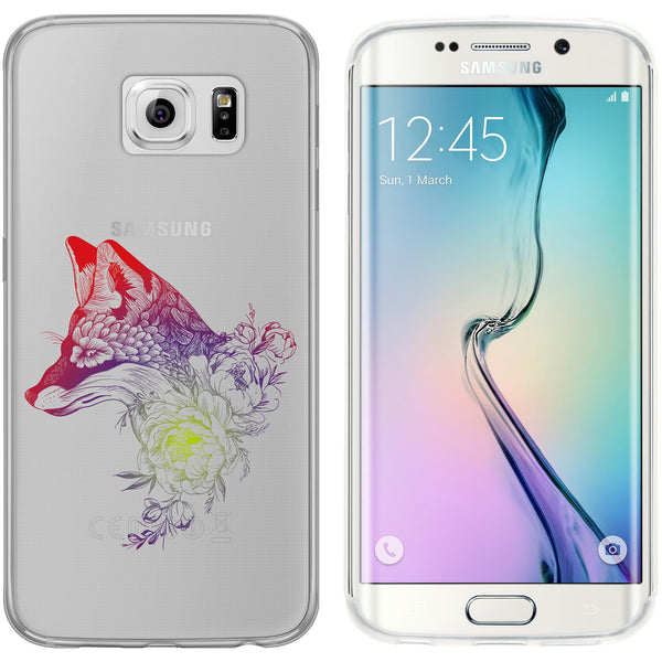 Galaxy S6 Edge Silikon-Hülle Floral Fuchs M1-5 Case