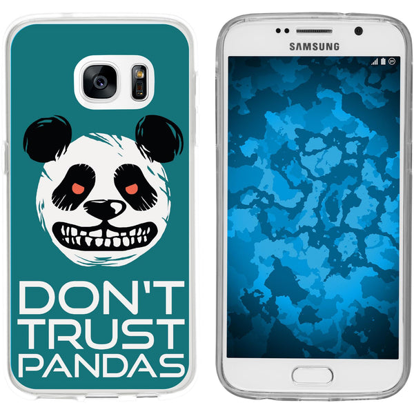 Galaxy S7 Silikon-Hülle Crazy Animals Panda M2 Case