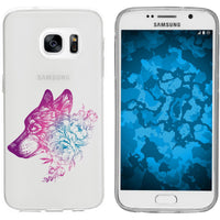 Galaxy S7 Silikon-Hülle Floral Wolf M3-6 Case