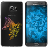 Galaxy S7 Edge Silikon-Hülle Floral Fuchs M1-3 Case